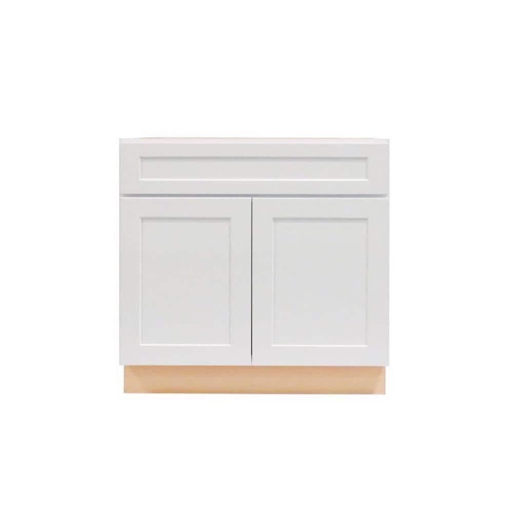 ProCraft Cabinetry Liberty Series Assembled 36 in W x 21 in D x 345 in H Sink Base Bath Vanity Cabinet Only in White