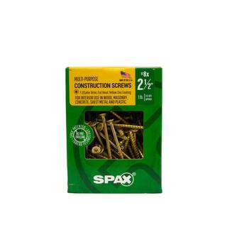 SPAX #8 x 2-12 in. Yellow Zinc Coated T-Star Plus Drive Undercut Flat Head Multi-Purpose Screw (133-Pack) 4191020400604