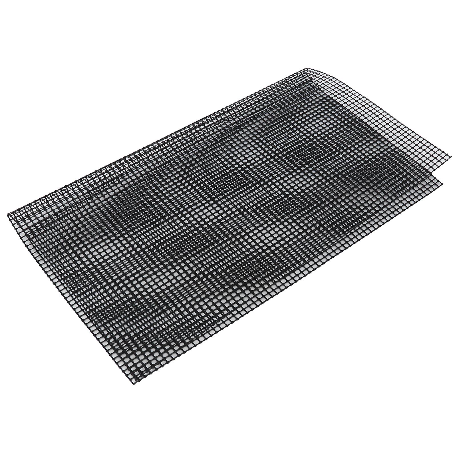 Food Grade Nonstick Grid Sheet Multifunctional Barbecue Grid Mat For Barbecue Outdoorblack 36x42cm