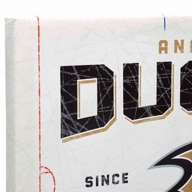 Nhl Anaheim Ducks Rink Canvas