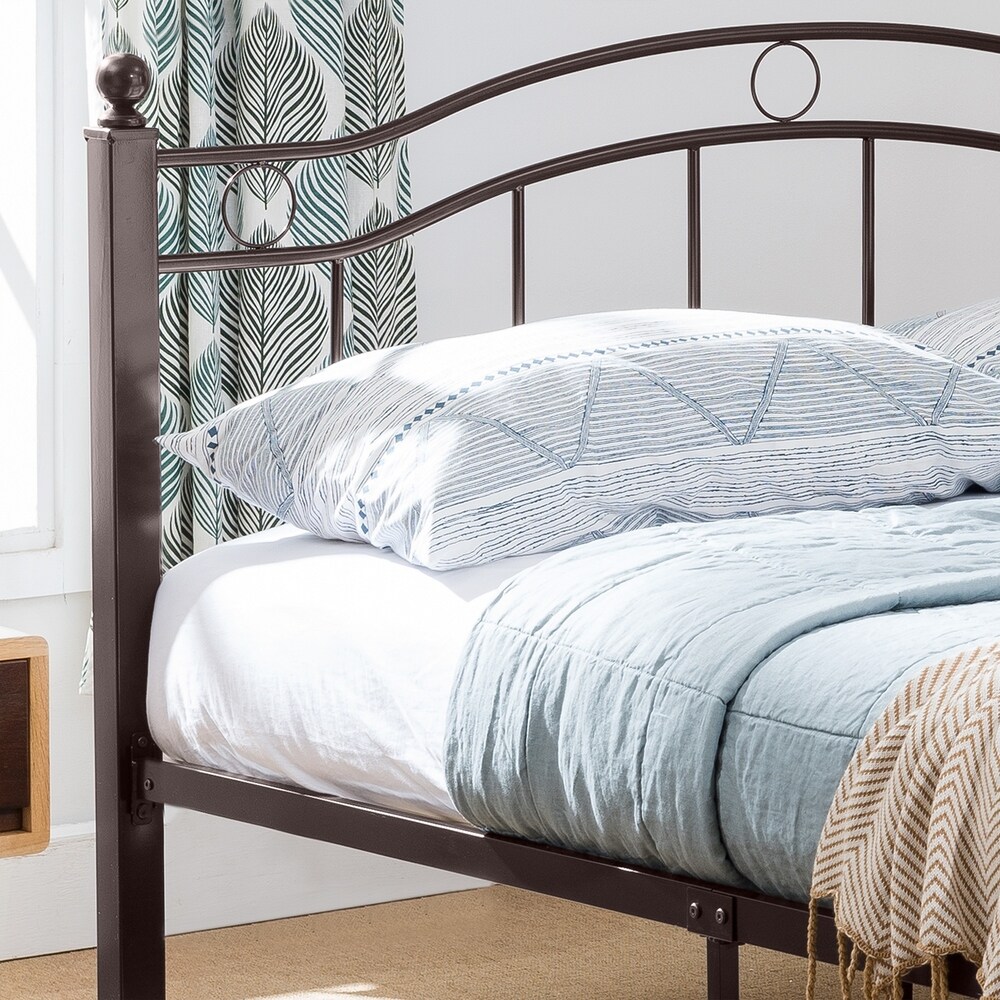 Bouvardia Contemporary Iron Bed Frame by Christopher Knight Home