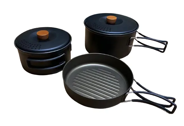 NPOT outdoor cookware camping set Compact Lightweight Durable Camping Pots and Pans Set Camping Cooking Set for Outdoor Backpack