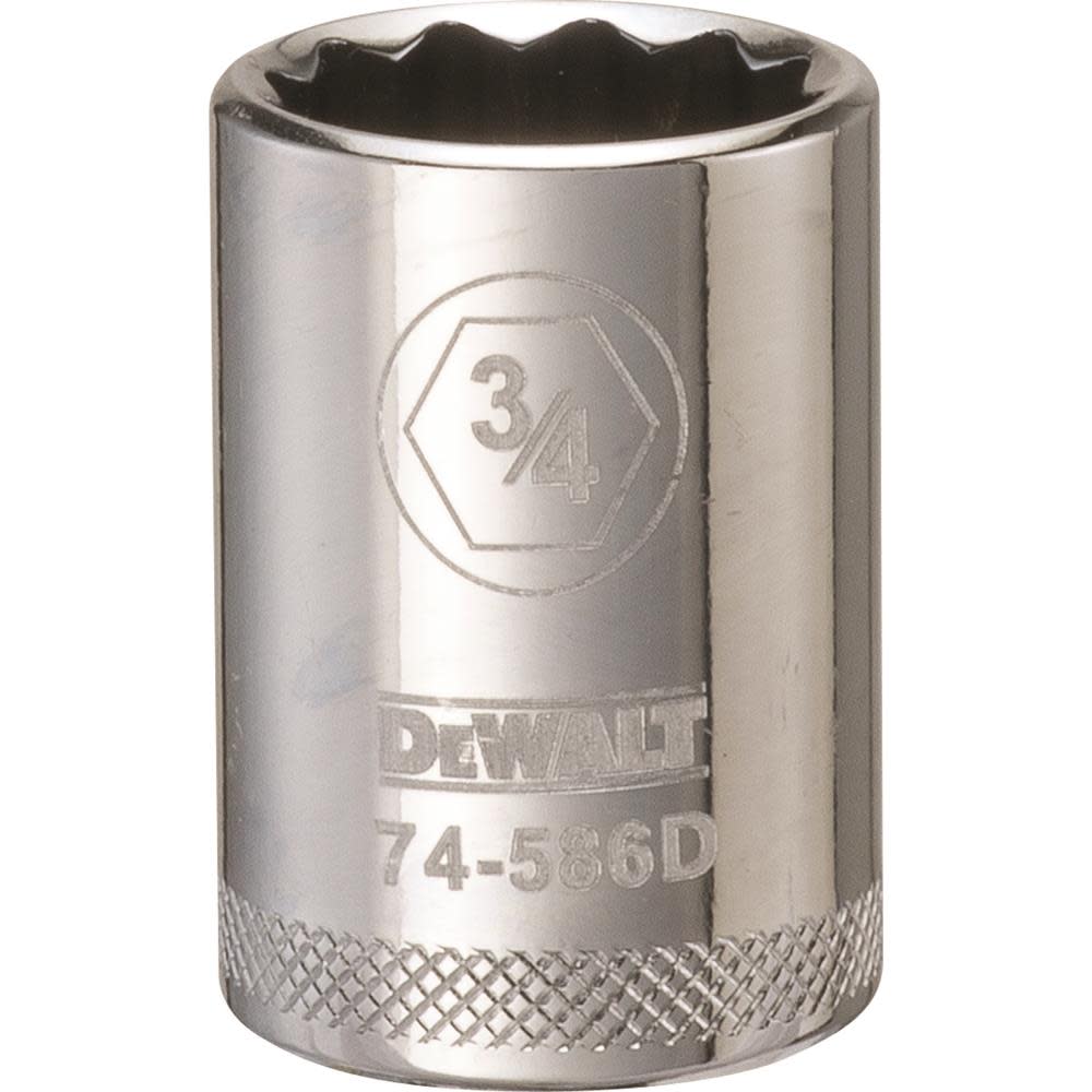 DEWALT Socket 12 Point 1/2 Drive 3/4 SAE