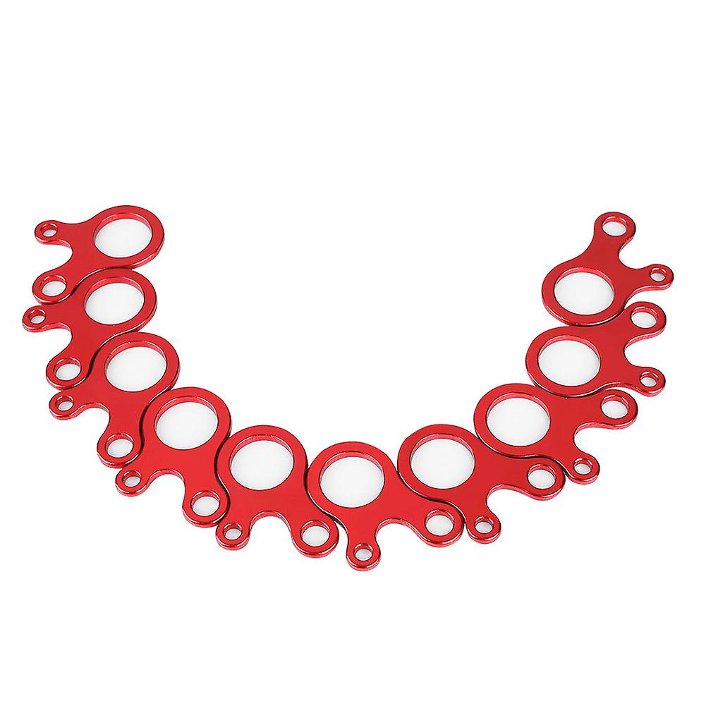 10pcs 3-hole Quick Knot Tent Cord Runner Fastener Wind Rope Buckle(red)