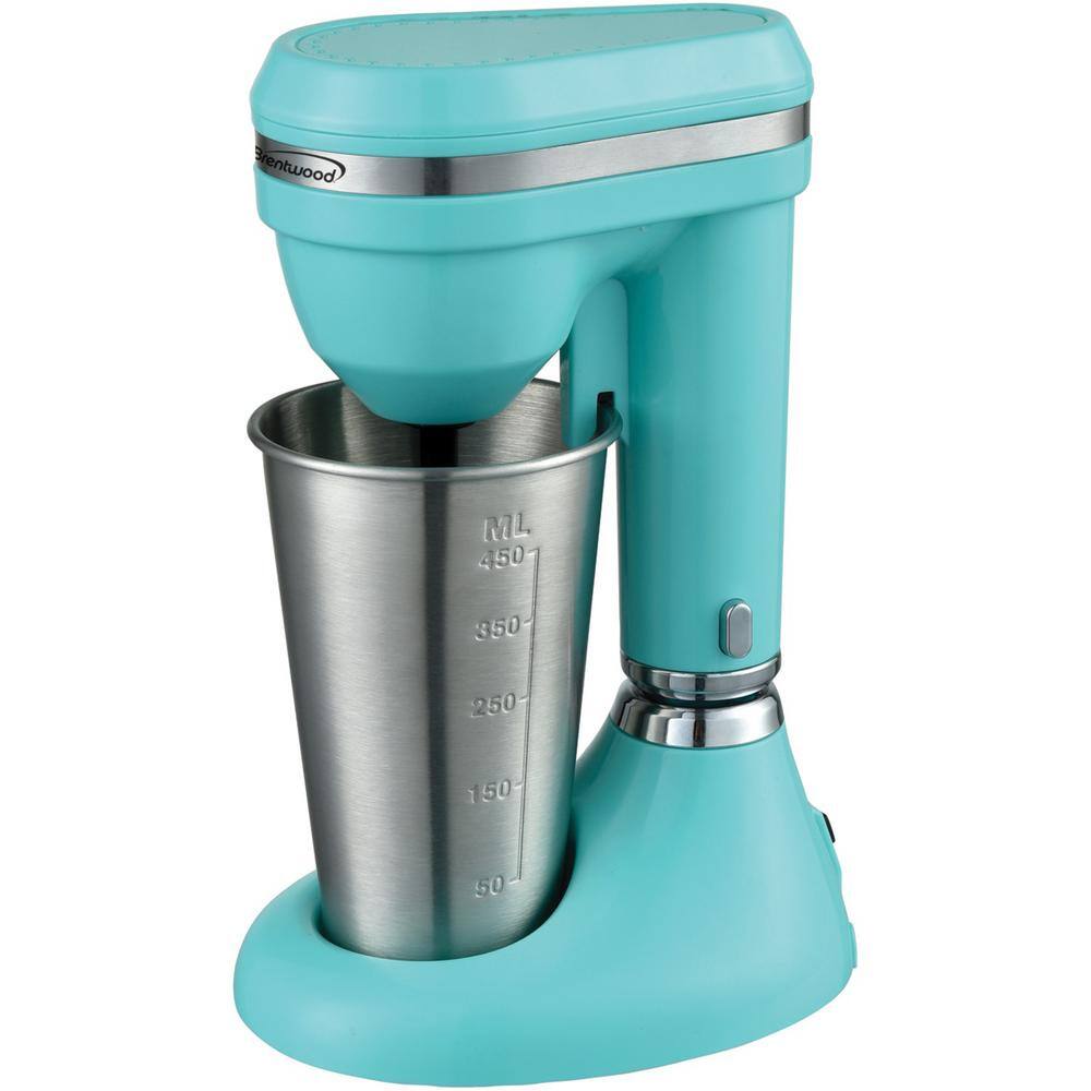 Brentwood Appliances 25 oz. Single Speed Turquoise Classic Milkshake Maker SM-1200B