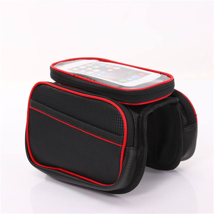 RTS Waterproof Mountain Bike Bag Bicycle Front Frame Handlebar Bag With Touch Screen Cell Phone Pouch Cycling Pack