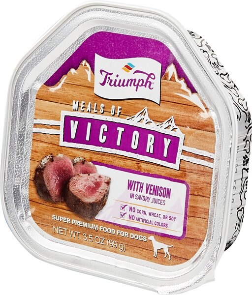 Triumph Meals of Victory with Venison in Savory Juices Dog Food Trays