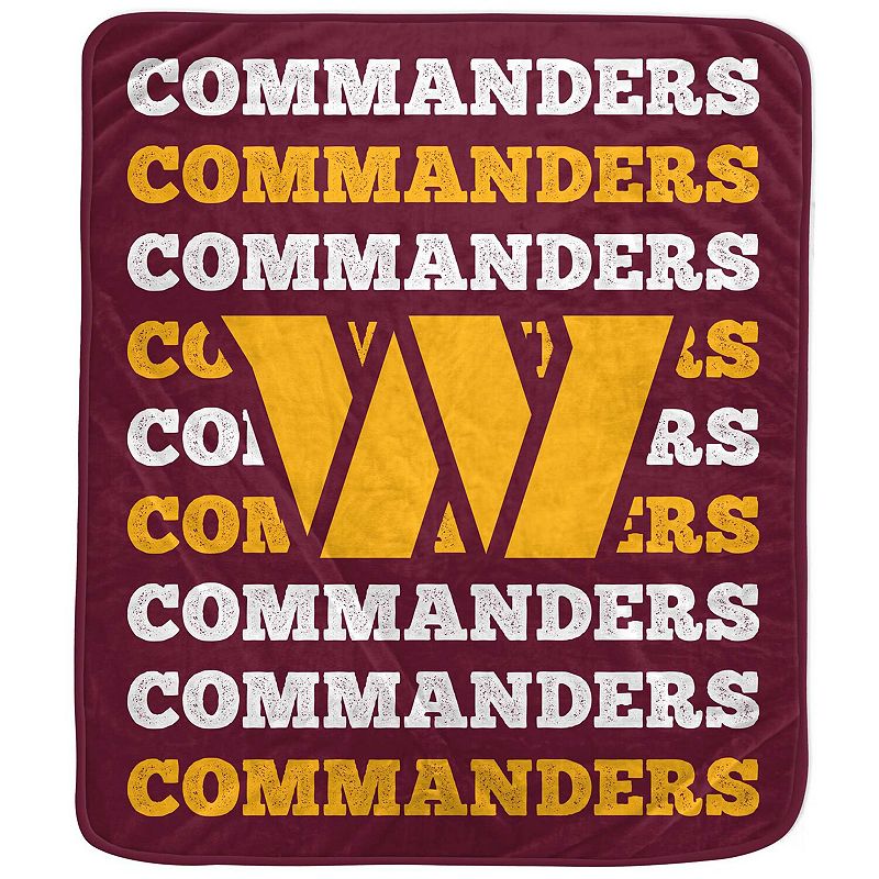 Pegasus Washington Commanders 60'' x 70'' Logo Wordmark Plush Blanket