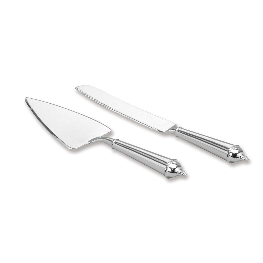 Curata Silver Plated Knife and Cake Server Set