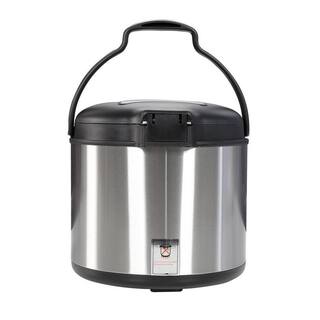 Tayama 7 qt. Stainless Steel Energy-Saving Thermal Cooker Stock Pot in Black TXM-70CFZR