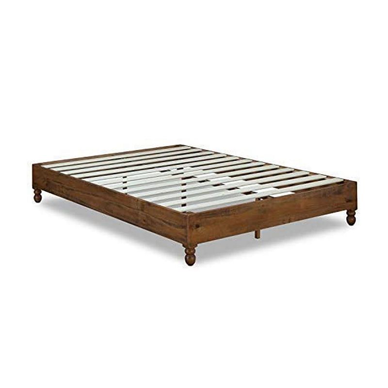 MUSEHOMEINC 12 Inch Solid Pine Wood Platform Bed Frame with Wooden Slats， Full