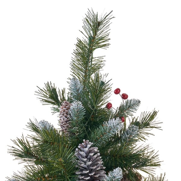 7foot Hinged Frosted Spruce Christmas Tree by Christopher Knight Home