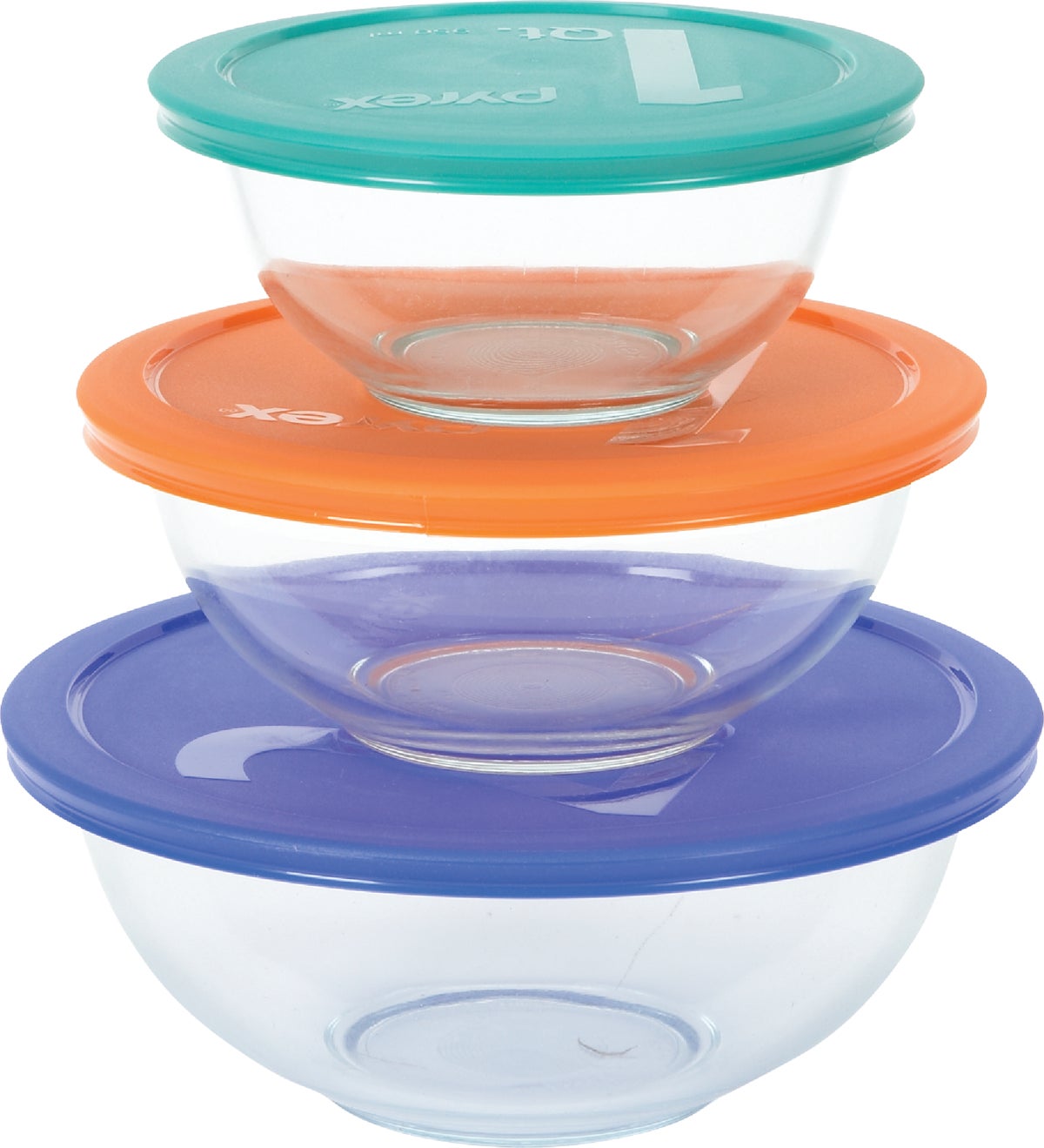 Pyrex Smart Essentials 6-Piece Pyrex Bowl Set Clear