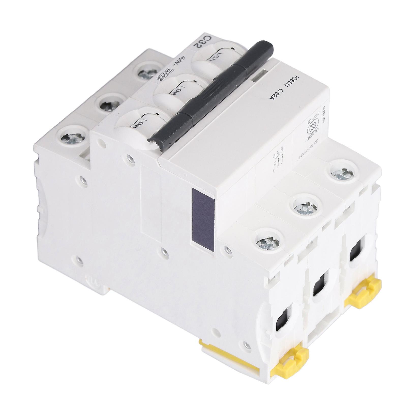 3p 400v Miniature Circuit Breaker Din Rail Mount Low Voltage Overload Protection Switch Ic65nc32a(32a)