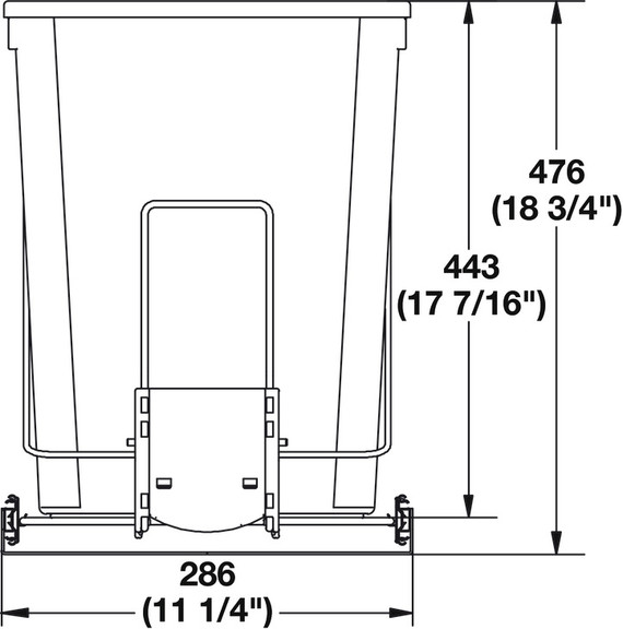 Hafele 503.88.972 Wire Waste System  Bottom Mount ...