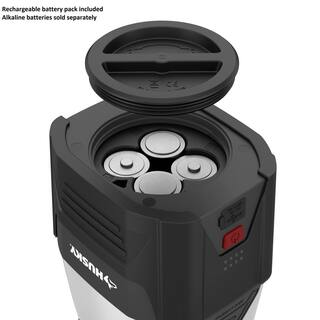 Husky 2000 Lumens Hybrid Power LED Lantern with Rechargeable Battery Included HSKY2000L