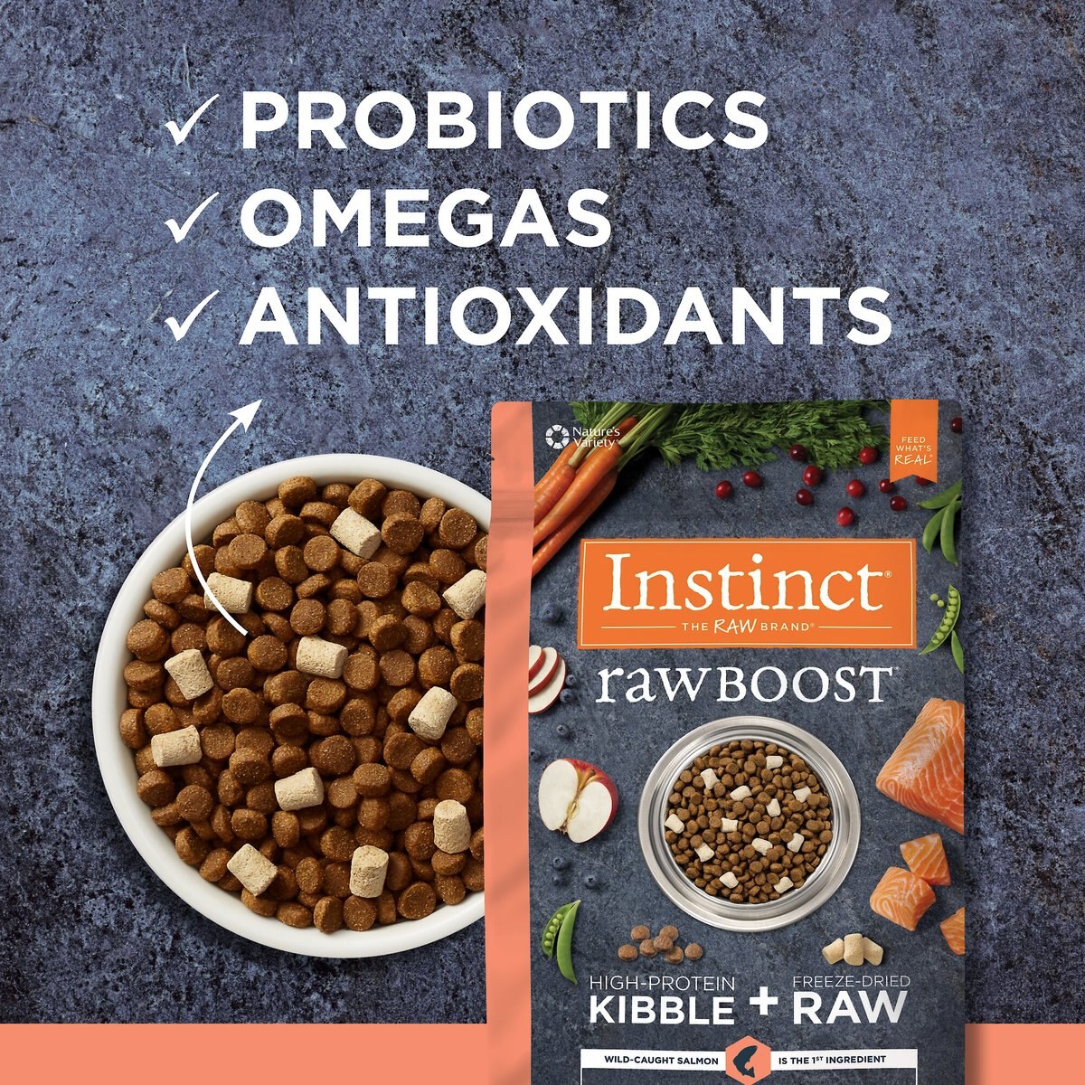 Instinct Raw Boost Grain-Free Recipe with Real Salmon and Freeze-Dried Raw Pieces Dry Dog Food