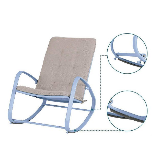 Outdoor Rocking Chair Blue Captiva Designs