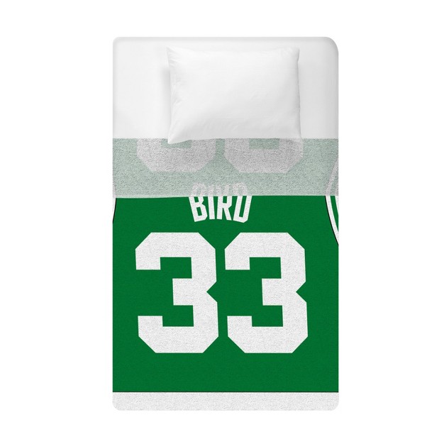 Sleep Squad Boston Celtics Larry Bird 60 X 80 Raschel Plush Jersey Blanket