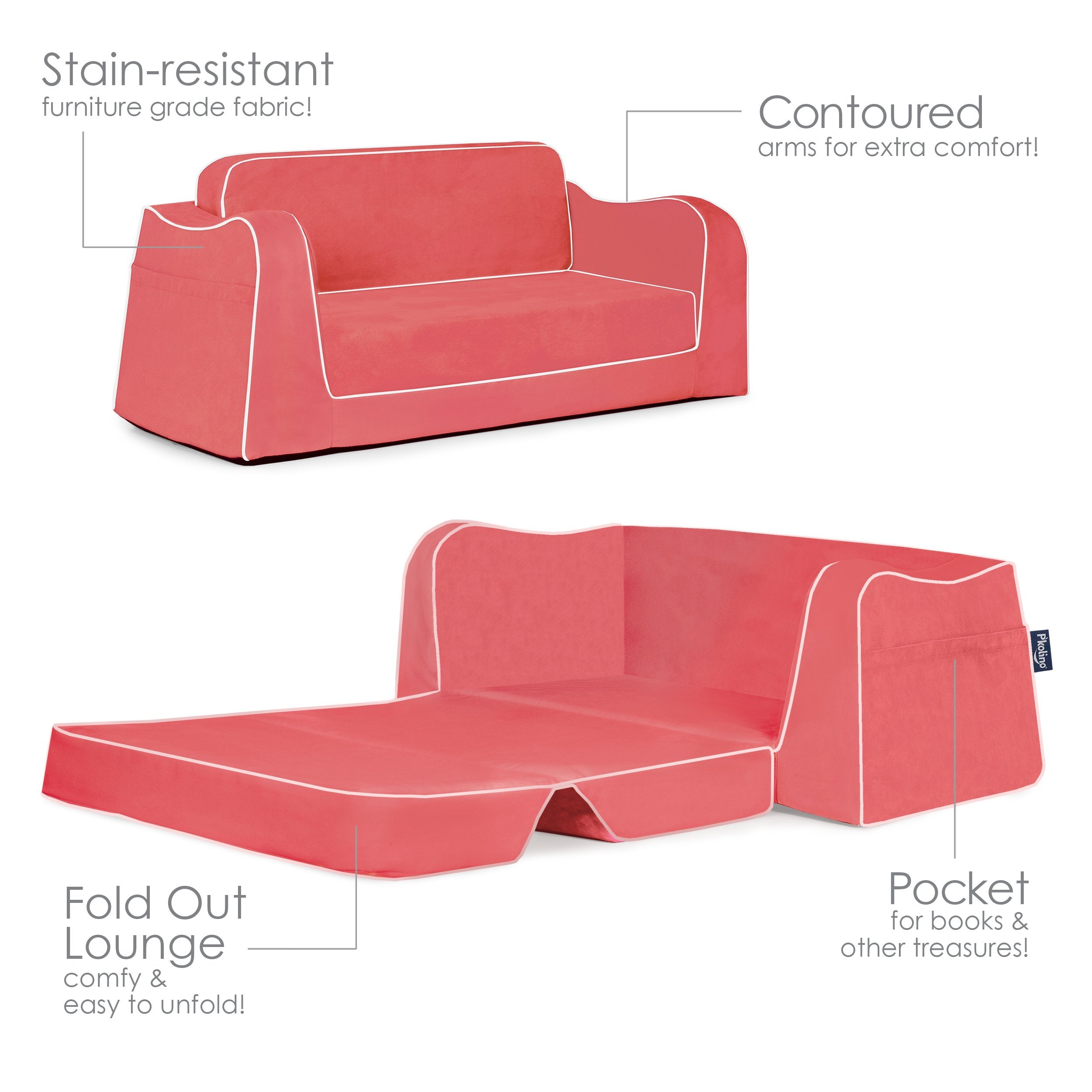 P'kolino Sofa, Coral Fabric