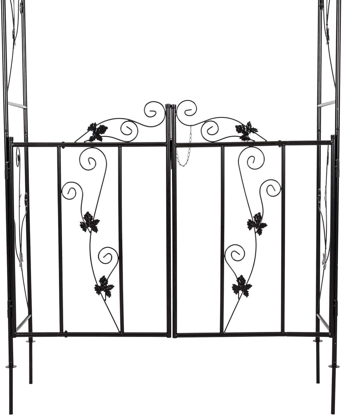 Kinbor 84" Black Metal and Steel Arbor