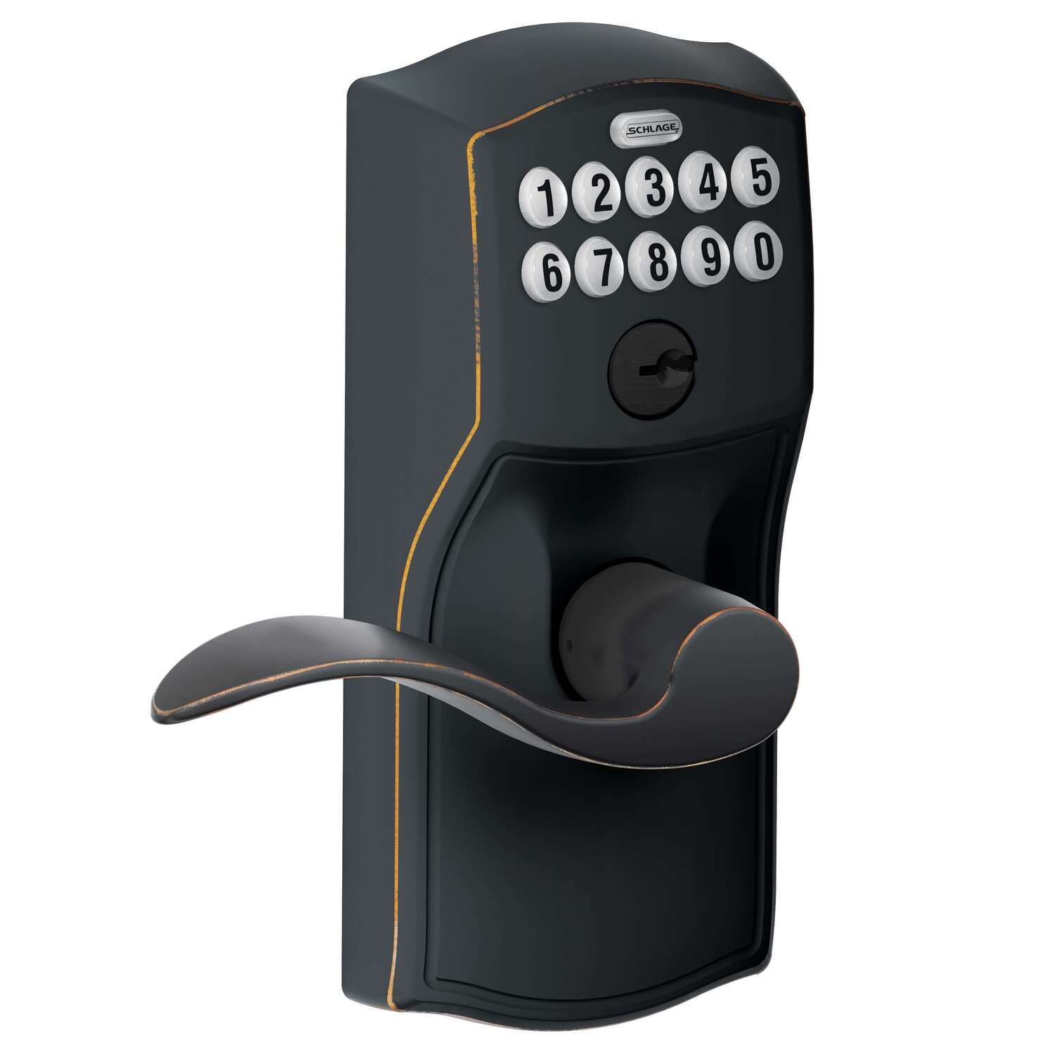 Schlage Aged Bronze Steel Electronic Keypad Entry Lock