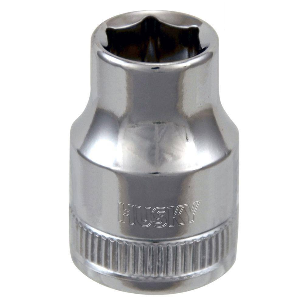 Husky 38 in. Drive 10 mm 6-Point Metric Standard Socket H3D6P10MM