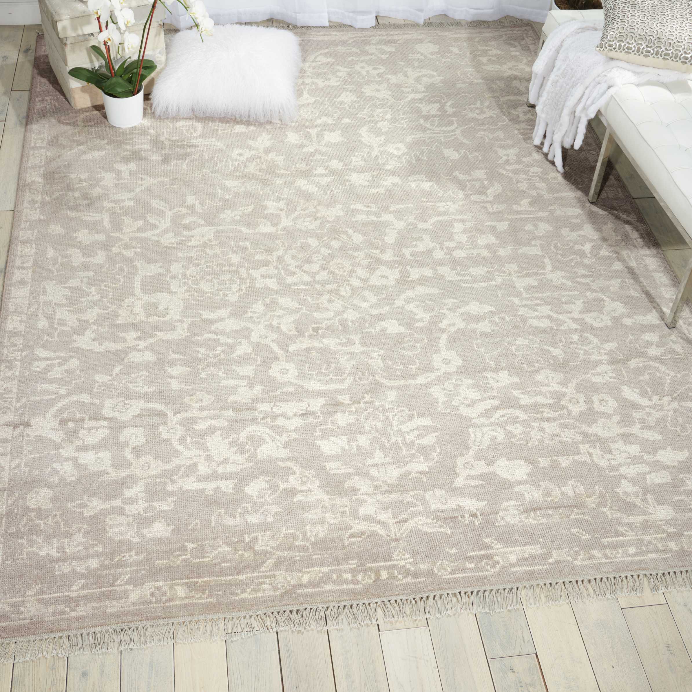 Elan Hand Knotted Silver Rug