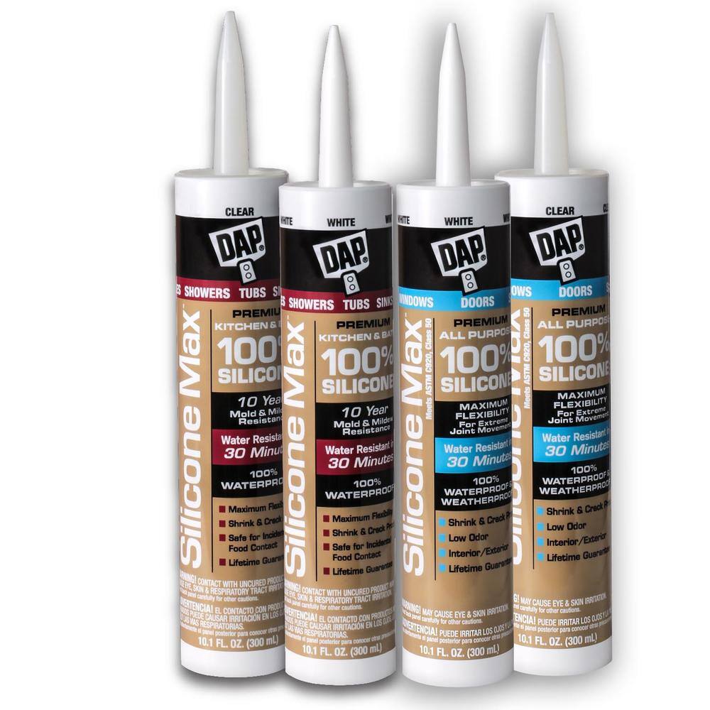 DAP Silicone Max 10.1 oz. Almond Premium Kitchen and Bath Silicone Sealant (12-Pack) 7079808793