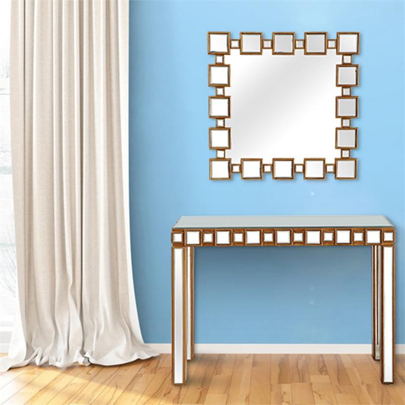 Camden Isle Orion Wall Mirror and Mirrored Console Table   Contemporary   Console Tables   by Homesquare  Houzz