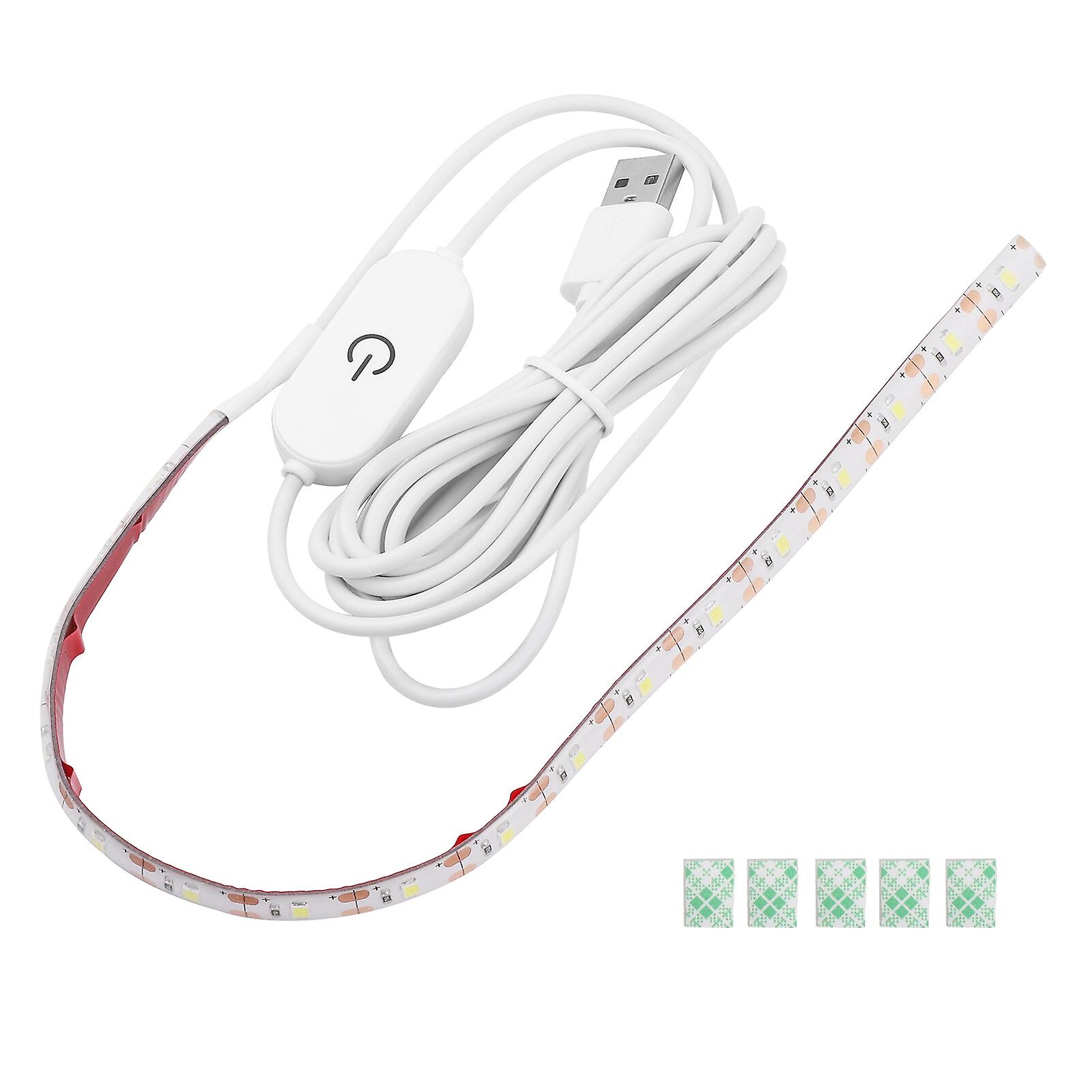 Mobestech 2 Meters Portable Sewing Machine Light  5v Usb 6500k Cold White Led Light Self-adhesive Light Strip With Touch Dimmer