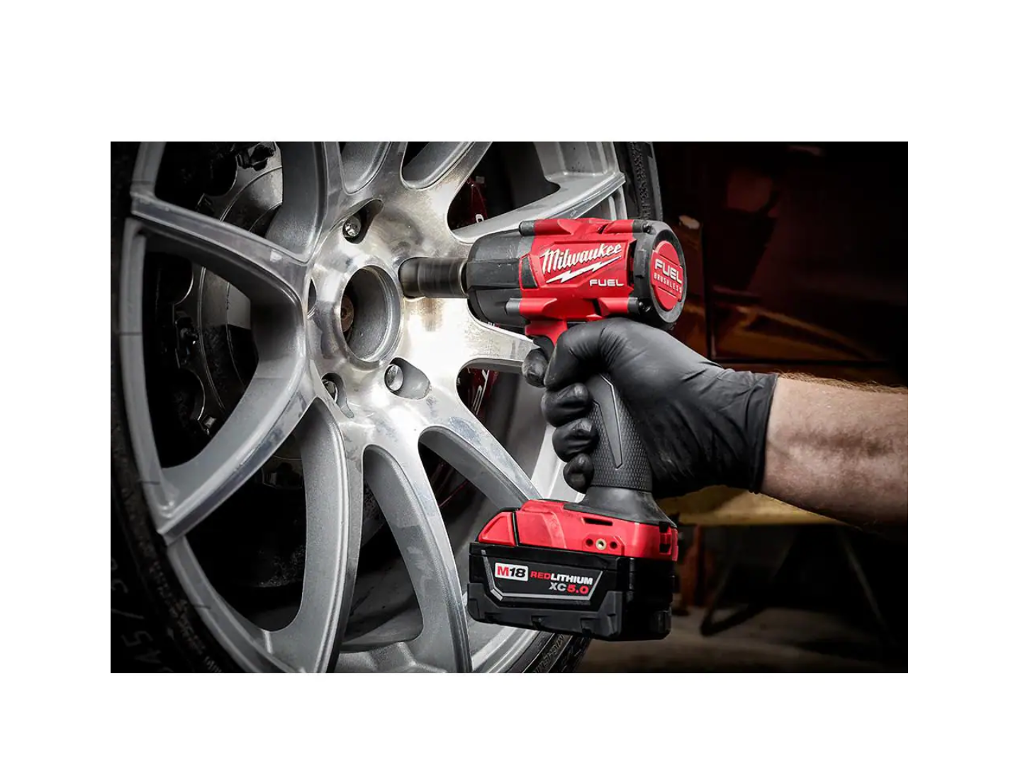 Milwaukee 2962-20-49-66-7024 M18 FUEL GEN-2 18V Lithium-Ion Mid Torque Brushless Cordless 1/2 in. Impact Wrench with Socket Set (8-Piece)