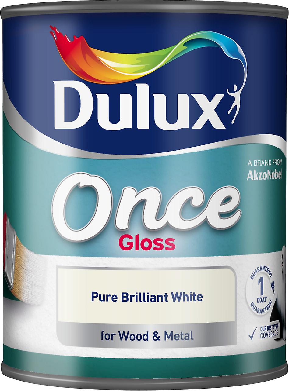 Dulux Once Gloss Paint 750ml White