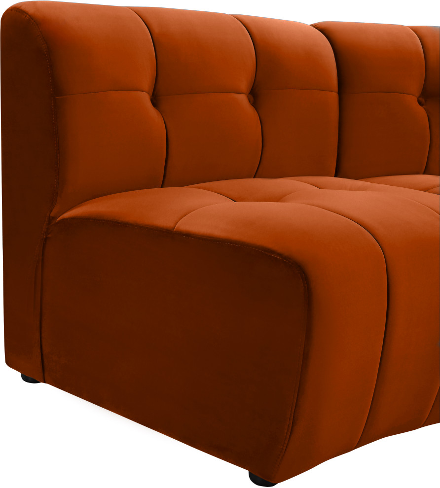 Limitless Modular Velvet 1 Piece Sectional   Contemporary   Loveseats   by Meridian Furniture  Houzz