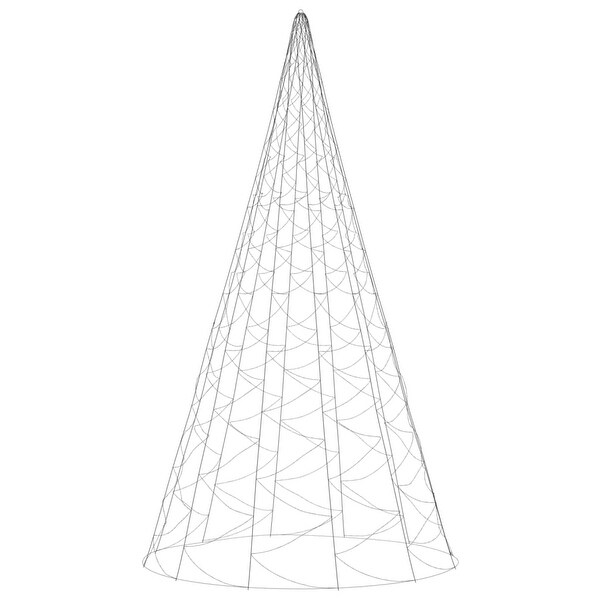 vidaXL Christmas Tree on Flagpole Warm White 500/732/1134/1400/3000 LEDs 10/16/26 ft