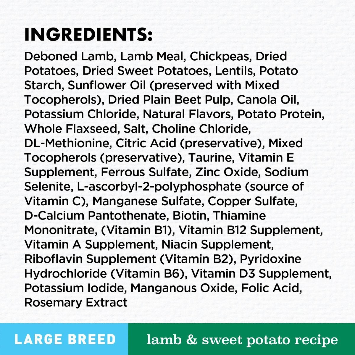 Nutro Limited Ingredient Diet Sensitive Support with Real Lamb and Sweet Potato Grain-Free Large Breed Adult Dry Dog Food