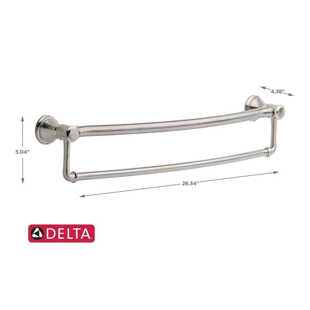 Delta Decor Assist Traditional 24 in. Towel Bar with Assist Bar in Stainless 41319-SS