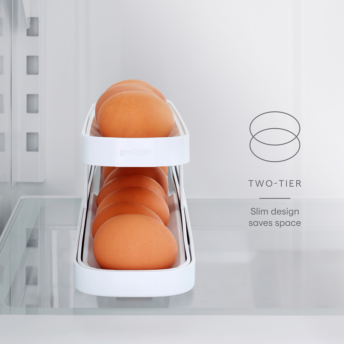 YouCopia RollDown Refrigerator Egg Dispenser