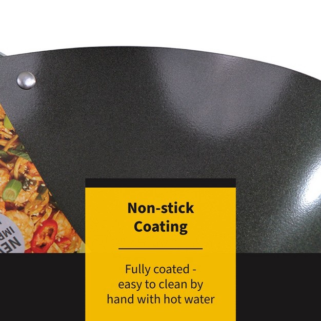 Ken Hom Excellence Non stick Carbon Steel Wok 12 Inch