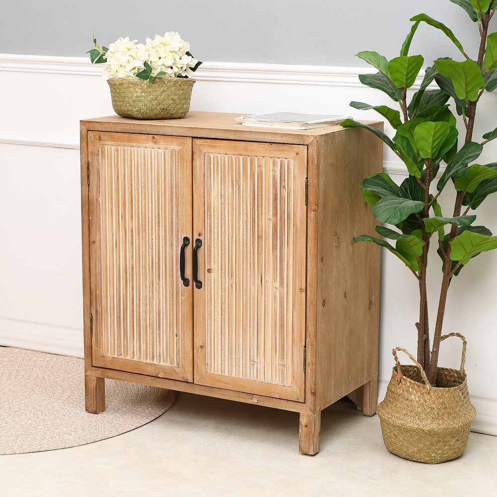 Natural Wood 2 Door Storage Cabinet   31.89\