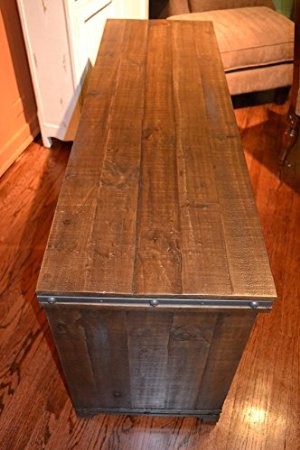 Addison Rustic Distressed Solid Wood Credenza TV Stand   Industrial   Entertainment Centers And Tv Stands   by Crafters and Weavers  Houzz