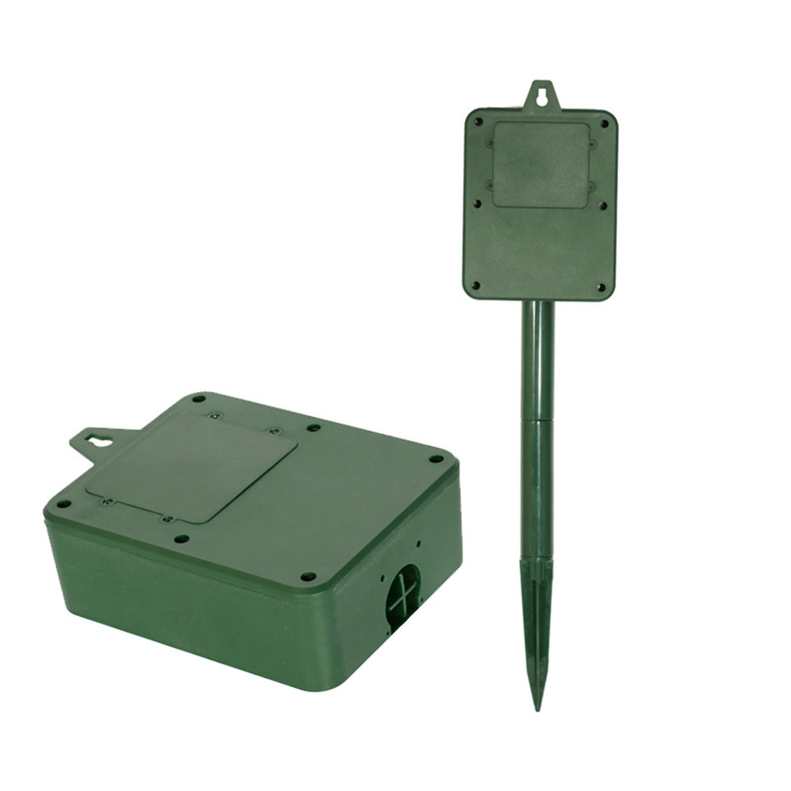 Green Ultrasonic Animal Repeller Solar Usb Charging Electronic Animal Repeller Outdoor Waterproof With Flashing Led Light For Foxes Birds Dogs