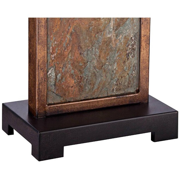 Tall Set Of 2 Natural Slate Stone Rectangular Box Shade For Living Room Family Bedroom Bedside