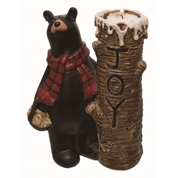 Transpac Resin Brown Christmas Merry Polar Bear Decor