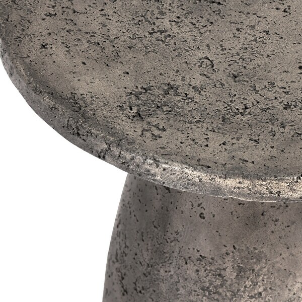 Classic Home Collins 16inch Concrete Outdoor Accent Table