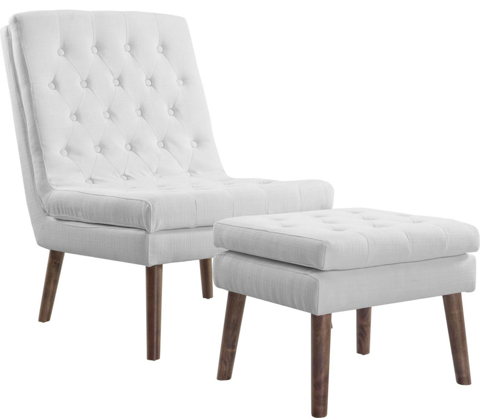 Hinton Lounge Chair and Ottoman   Midcentury   Armchairs And Accent Chairs   by HedgeApple  Houzz