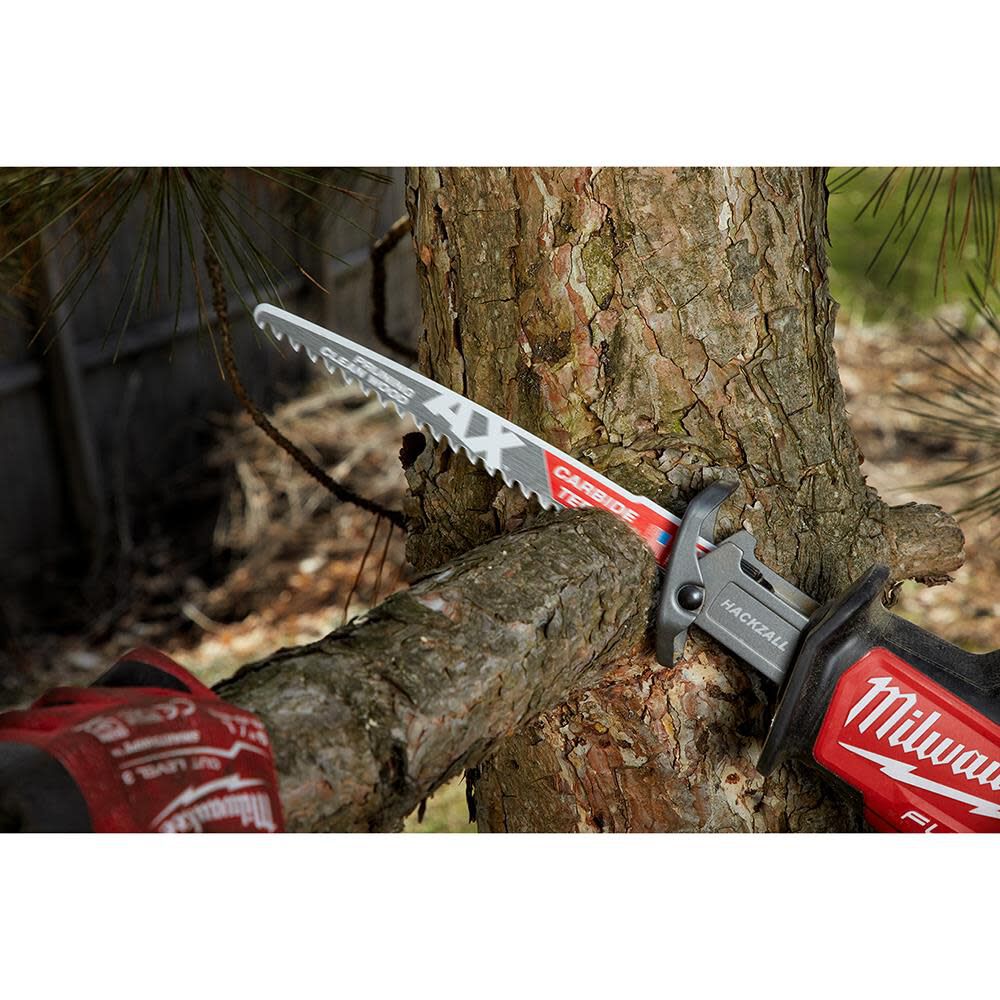 Milwaukee 12" 3 TPI The AX with Carbide Teeth for Pruning & Clean Wood SAWZALL Blade 1PK 48-00-5233 from Milwaukee