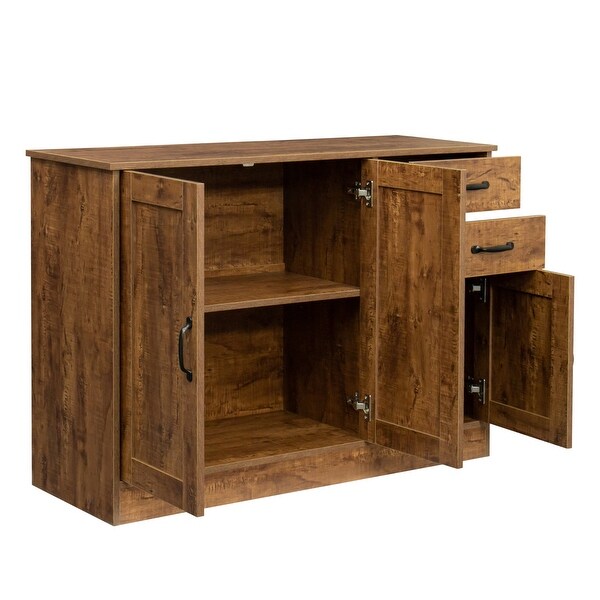 43-inch Wood Sideboard with 2 Drawers