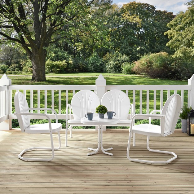 Griffith 4pc Outdoor Conversation Set White Crosley