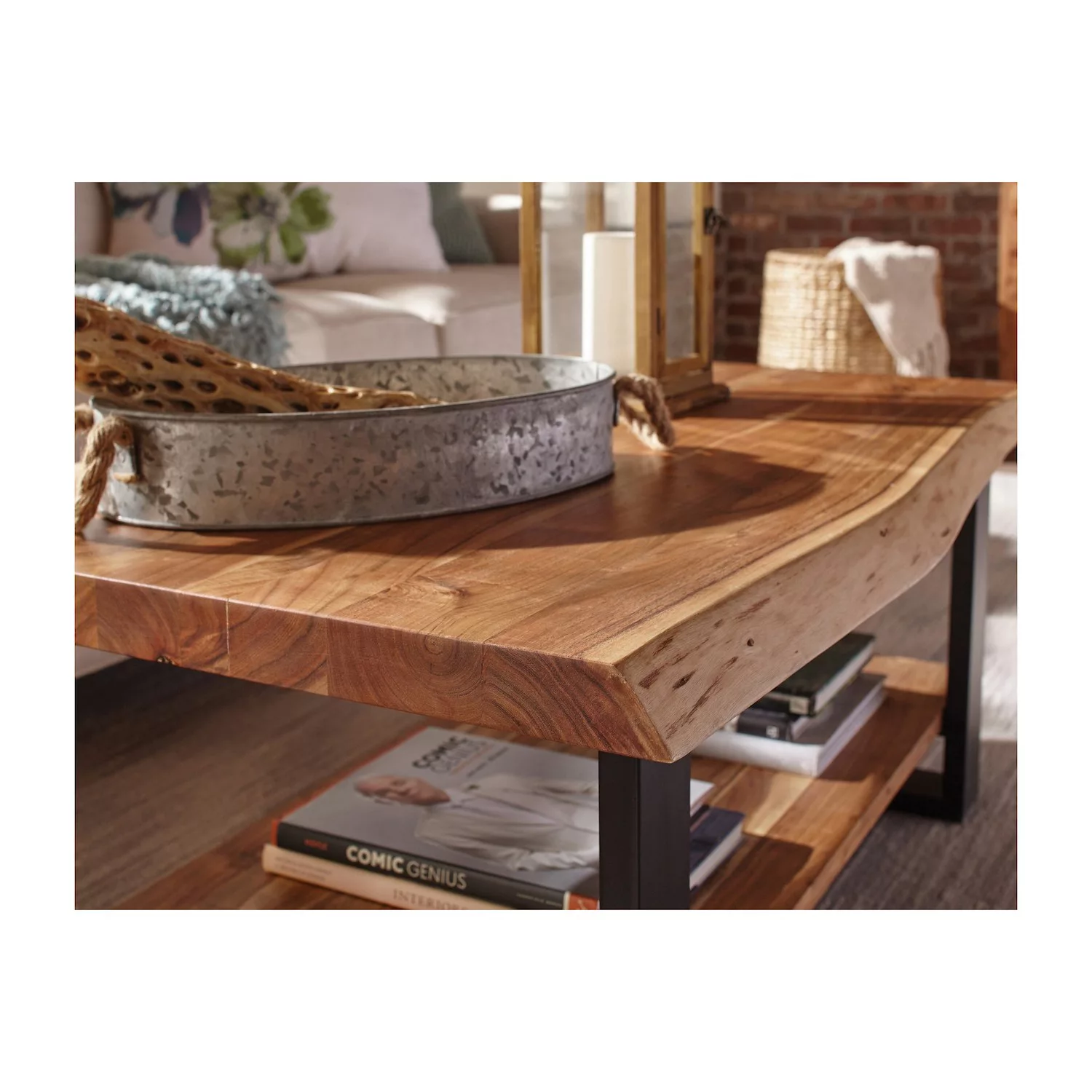 Alaterre Furniture Alpine Live Edge Coffee Table